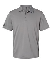 NEW Adidas A230 Mens Performance Team Short Sleeve Golf Polo Shirt UPF50 Gray L