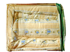 Laura Ashley QUEEN FLANNEL 4PC SET COTTON SHEET PRIMROSE HILL Yellow/Blue RARE 