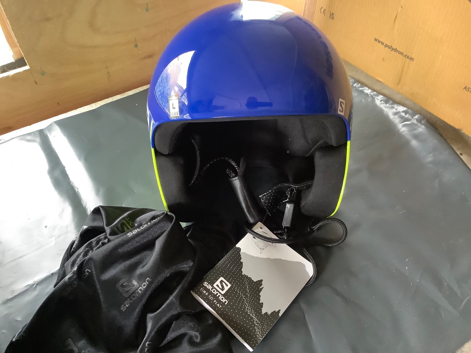 Casco da sci Salomon S Race FIS iniettato misura grande 58 59 cm nuovo