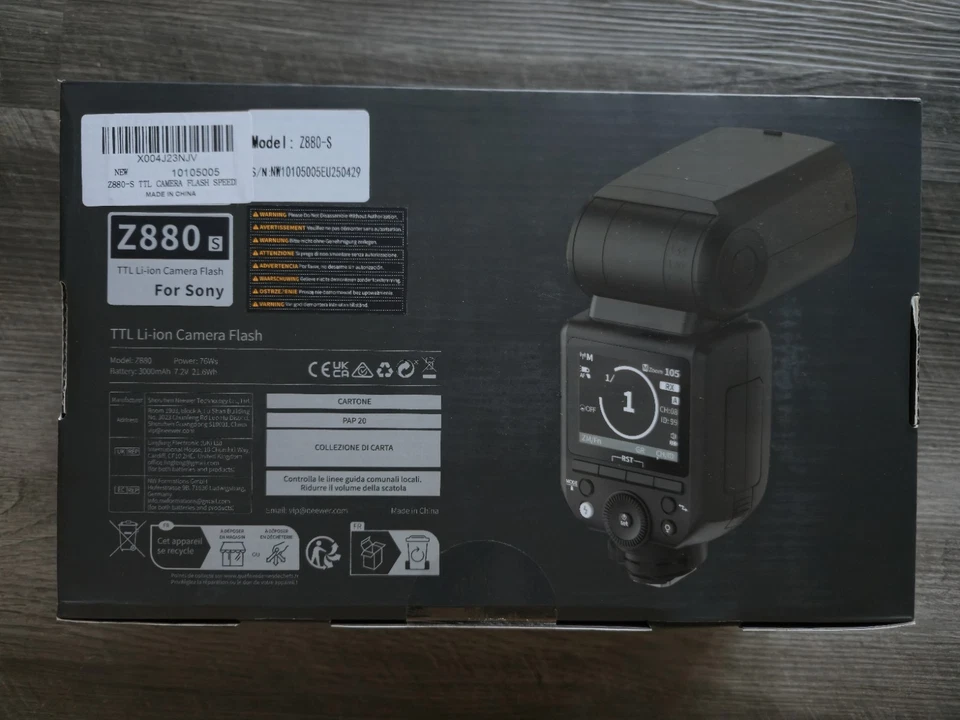 NEEWER Z880-S Flash for Sony Camera 76Ws TTL Flash Speedlite For Sony 3000mAh  - Image 4 of 4