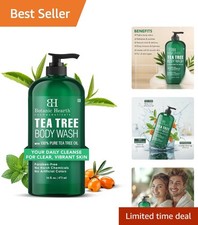 Tea Tree Body Wash -16 fl oz- All-Natural Antifungal Odor-Control Shower Ge...