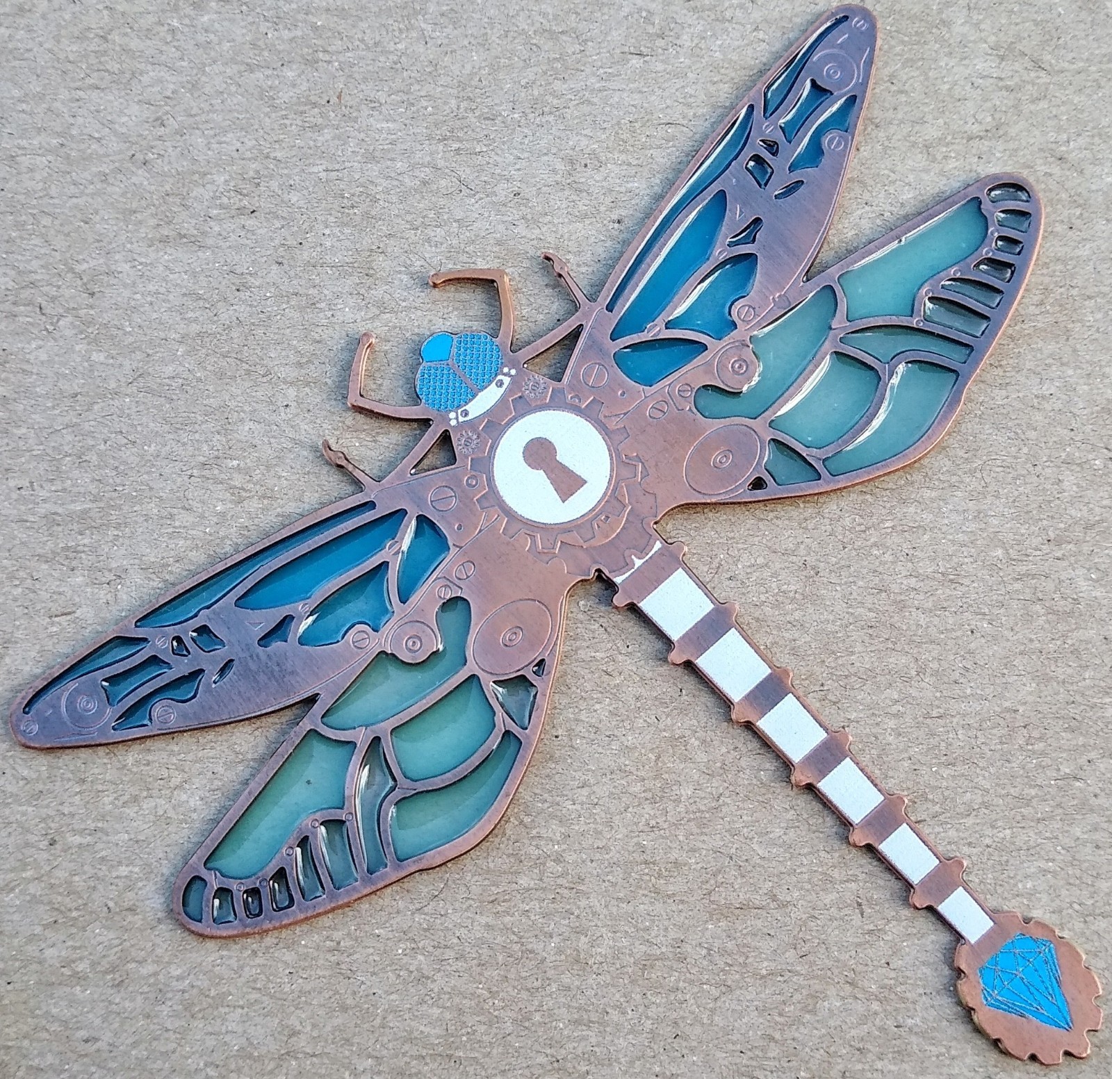 Wandering Glider Suncatcher Geocoin - Copper - Activated & Adoptable - TBACWA1