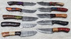 SET OF 10 PCS HANDMADE DAMASCUS SKINNER KNIVES HANDLE & SHEAT # F-11 — photo 3