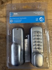 Digital Door Lock Keyless Push-Button Code Satin Chrome Finish From Dale