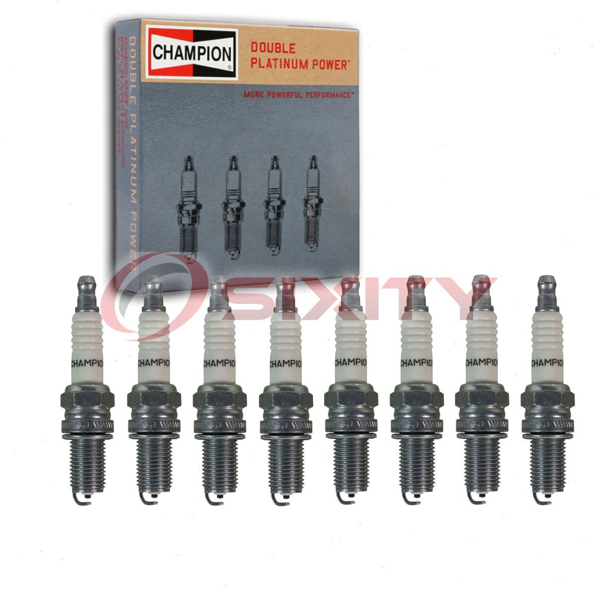 8 pc Champion Double Platinum 7972 Spark Plugs for RA8PHP IJR7A9 6R12PP qs