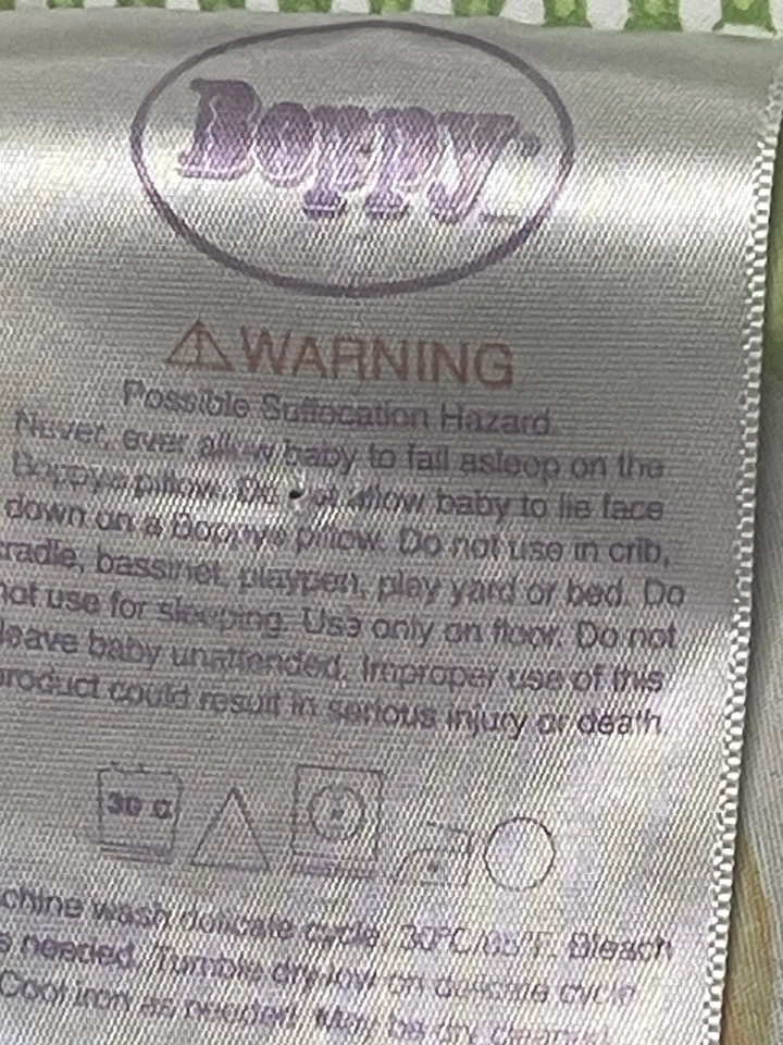 Boppy Nursing Pillow Cover Polka Dot Brown Plush Reversible Green Blue Orange - Image 3 of 4