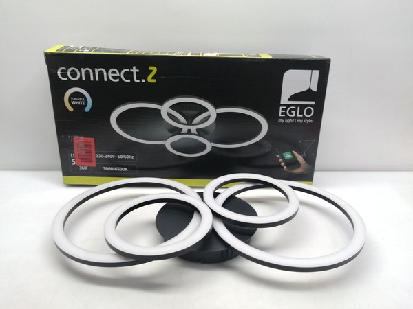 Plafoniera Led Eglo Parrapos-Z 41W 3000-6500K Nera - Incompleta-image