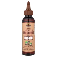 Black Castor Oil, Hair Growth Natural Oil Infused with Biotin, 4 fl oz (118 ml)