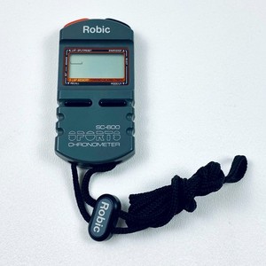 Robic SC-600 Sports Chronometer Multi-Timer Stopwatch 5 Lap Memory w/ Lanyard