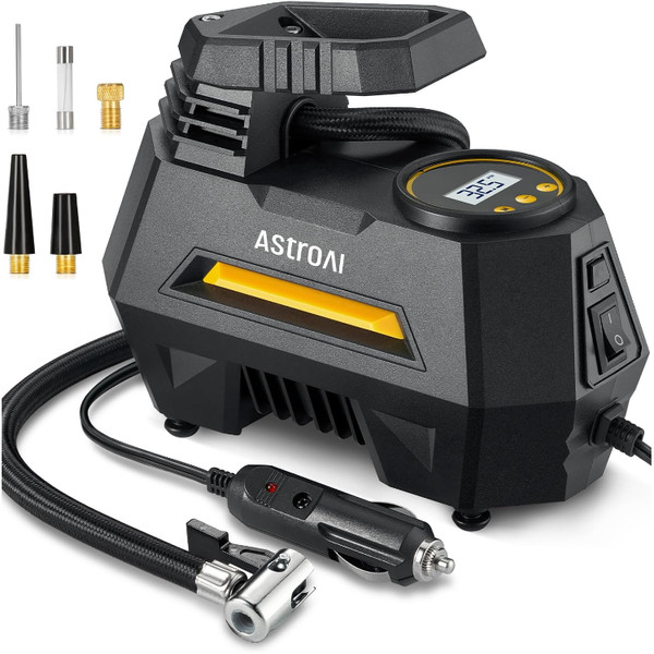 Kompressor 10,3 Bar Tragbar 12V Luftpumpe Auto Reifen Digital Manometer Set Deko-image