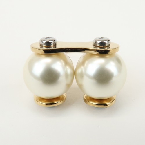 Louis Vuitton Ring LV Speedy Imitation Pearl M Gold M68069 Authentic Used F/S - Picture 3 of 9
