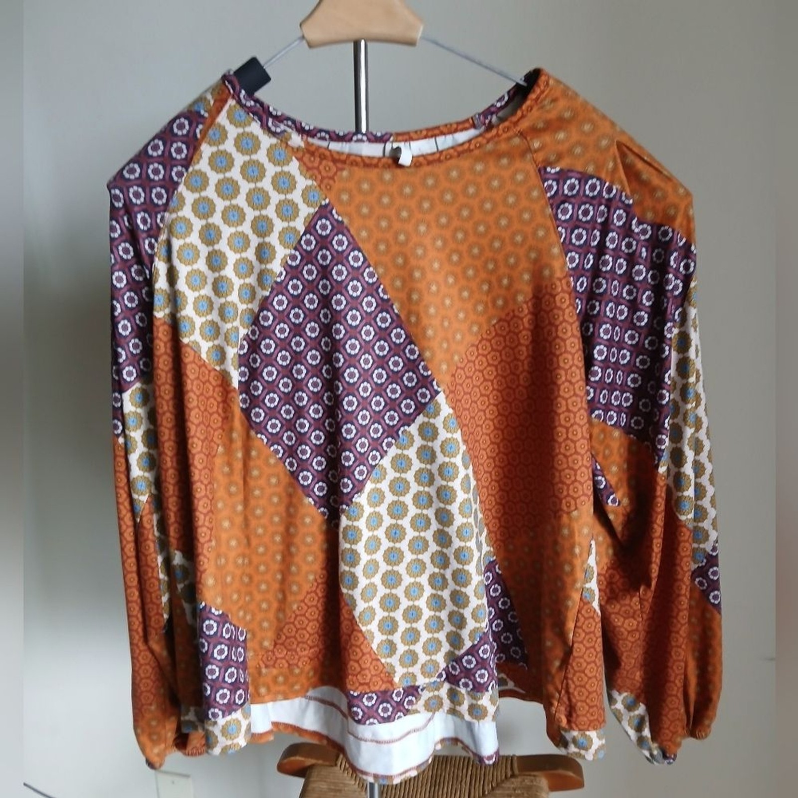 Est.1946 Cato Patchwork Pattern Top Size Large - image 2