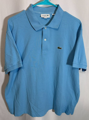 Lacoste mens shirt size 2XL blue Classic Logo Polo Short Sleeve Preppy