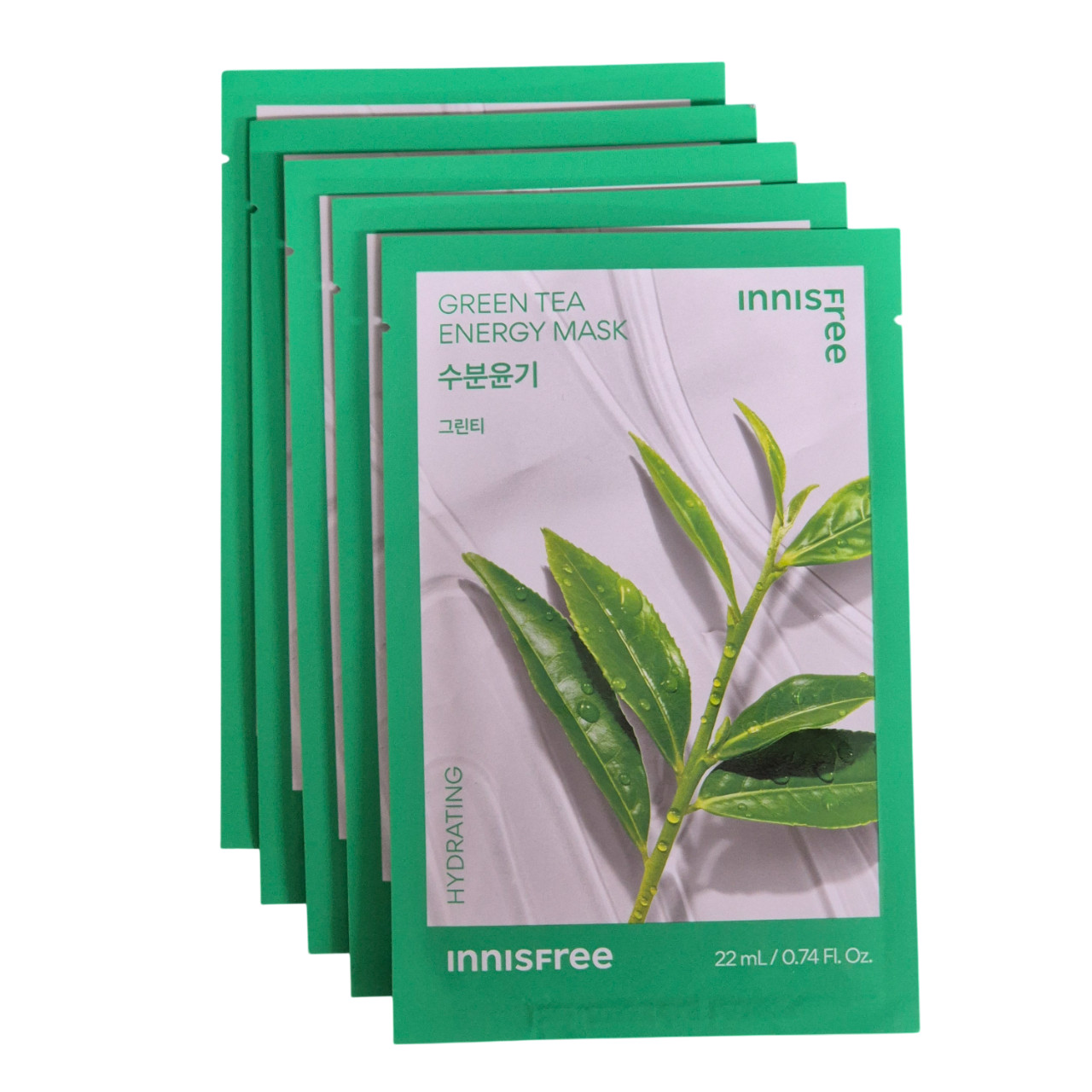 Энергетическая маска с зеленым чаем INNISFREE [ ОБРАЗЕЦ ], 22 мл x 5 мл