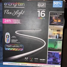 2 X 24’Jasco Enbrighten Flex Light 16 Color Changing Indoor/Outdoor 48’ Total