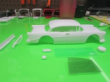 1/24 3D PRINTED 56 CHEVY SHORT TRACK HARD TOP  SLOT CAR / MODEL BODY. FREE SHIP