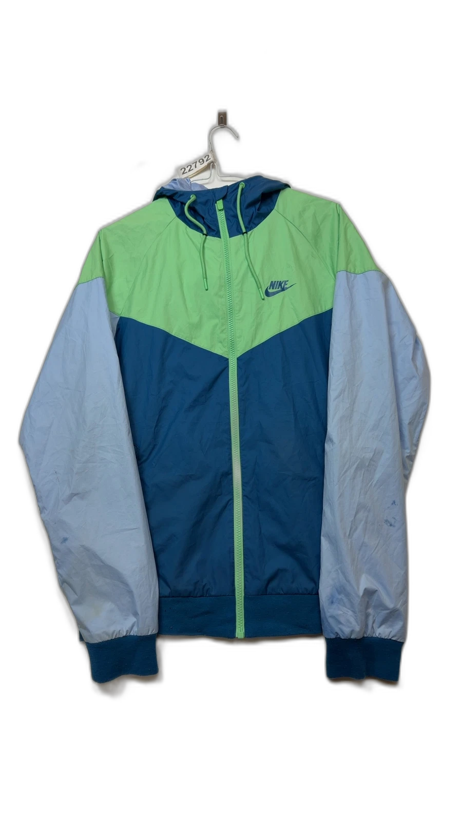 Nike Blue Nylon Windbreaker Jacket size S Mens Casual Running & Jogging