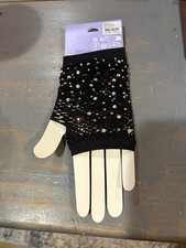 Fingerless Gloves Black Gloves Long Elbow Length- Claire  s Sequin Fishnet New
