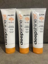 RUSK DEEPSHINE OIL VOLUMIZING CONDITIONER W/ ARGAN OIL FOR HAIR 8.5 OZ - 3 PACK