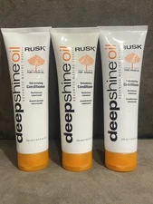 RUSK DEEPSHINE OIL VOLUMIZING CONDITIONER W/ ARGAN OIL FOR HAIR 8.5 OZ - 3 PACK