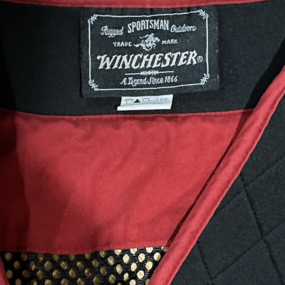 WINCHESTER Men Trap Skeet Shooting Hunt Vest SZ M  (38-40) Mesh Red JACKETS - Image 3 of 4