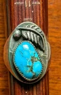 Vintage Turquoise 925 Sterling Silver Size 9.5 Navajo Native American Ring  16g