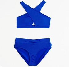 New Abercrombie Kids 2 Piece Bikini Girls 13/14 Blue NWT 13 14 Swim