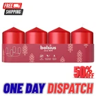 Bolsius Red Pillar Candles Set of 4 – Unscented Long Burning 60x40mm