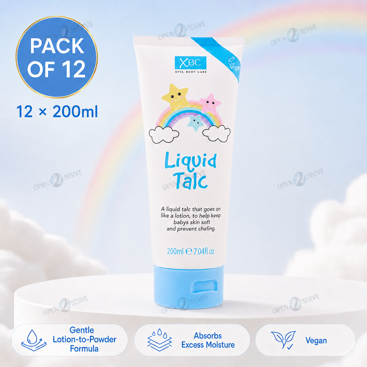 Liquid Talc 200ml XBC Xpel Body Care, for soft skin and prevent Chafting X 3 - Image 21