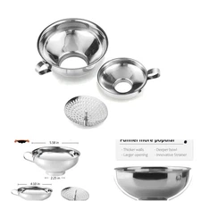 Canning Funnel with Strainer for Wide and Regular Mason Jars - Wide-Mouth Fun...