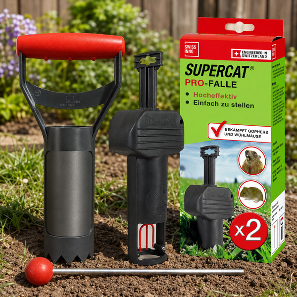 Swissinno PRO Supercat 2X WüHlmausfalle + ZubehöRset Giftfrei Garten Schlagfalle-image