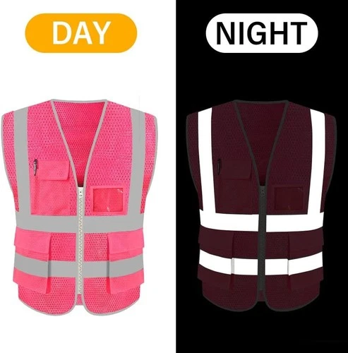 HYCOPROT High Visibility Mesh Safety Reflective Vest with Pockets and Zipper,... image 7
