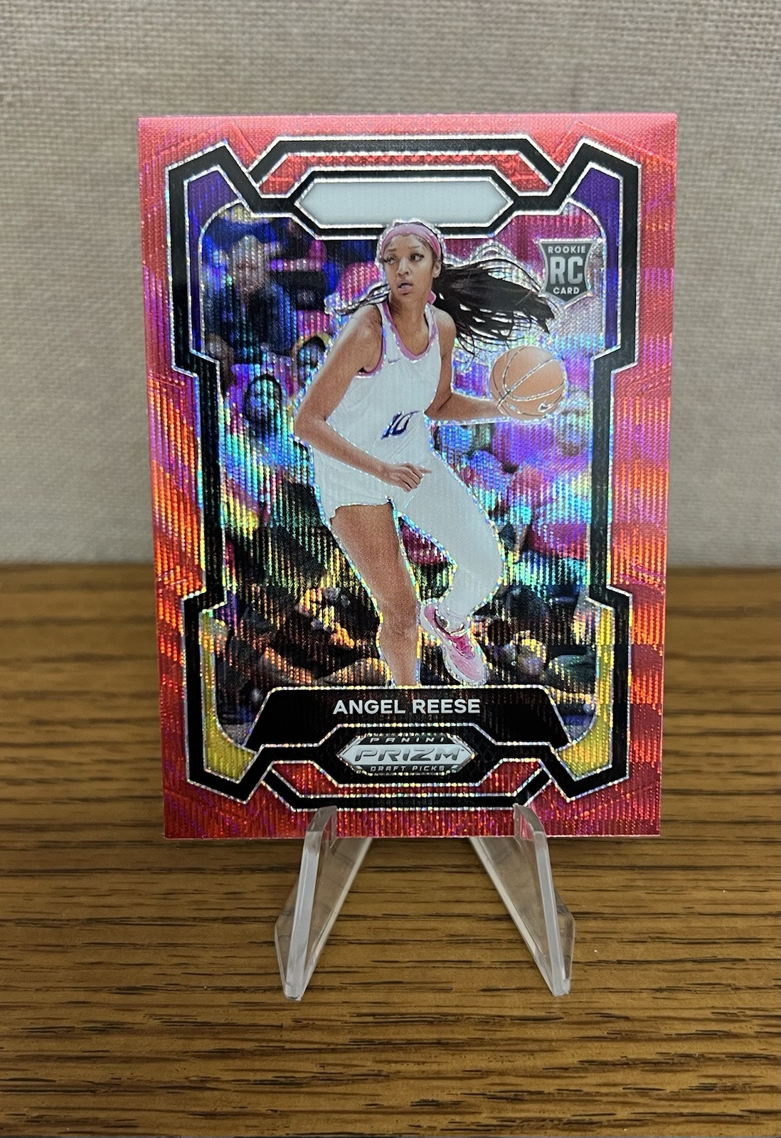 2024 Prizm Draft Picks Angel Reese Red Wave Prizm Rookie #38 RC Sky