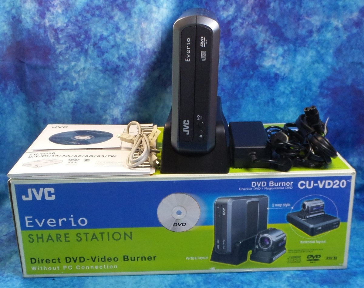 JVC Everio CU-VD20 Direct DVD Burner HD Share Station Video MPG4
