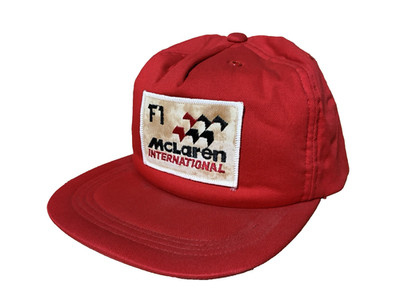 McLaren Formula 1 International Racing Team Hat Cap Red Snapback Vintage 90s
