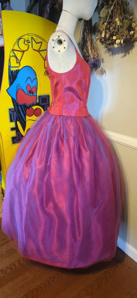 Vintage Y2k Red And Blue Corset Style Prom Dress By Bari-Jay Mkd Sz 11/12 - Image 3 of 4