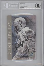 BAS 1998 Ron Mix Hall of Fame Platinum /2500 Gene Upshaw BGS Authentic HOF ur8