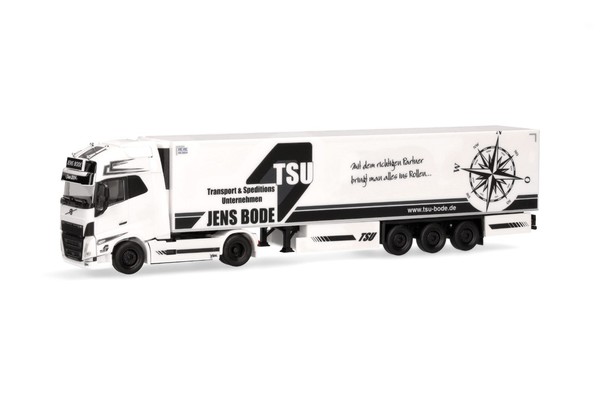 Herpa 317528 Volvo Fh Gl Xl 2020 KüHlkoffer-Sattelzug Tsu Bode-image