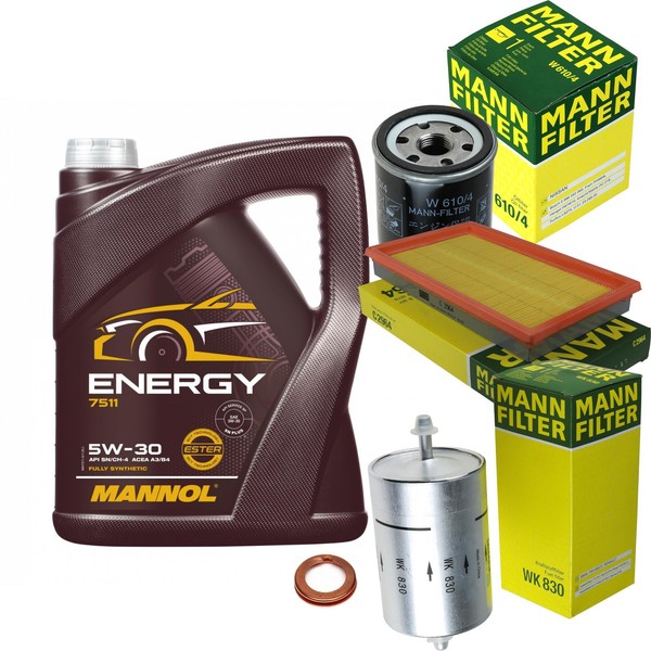 Mann Inspektionspaket 5L Mannol Energy 5W-30 FüR Nissan Primera 2.0 16V-image