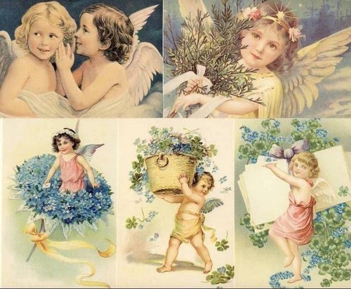 LOT of 50 ANGELS & CUPID POSTCARDS-UNUSED-NEW!!!