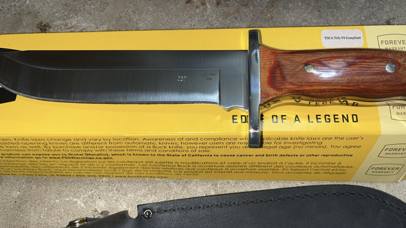 Buck Knives 124 Frontiersman Fixed Blade Knife w/ Leather Sheath NEW eBay