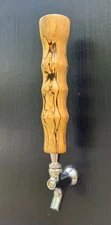 Beer Tap Handle Wood Decor Spalted Maple Hand Turned Unique Handmade Draft Beer