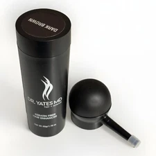 Dr. Yates MD Keratin Fiber Hair Enhancer Powder Choose Color + Applicator 50g