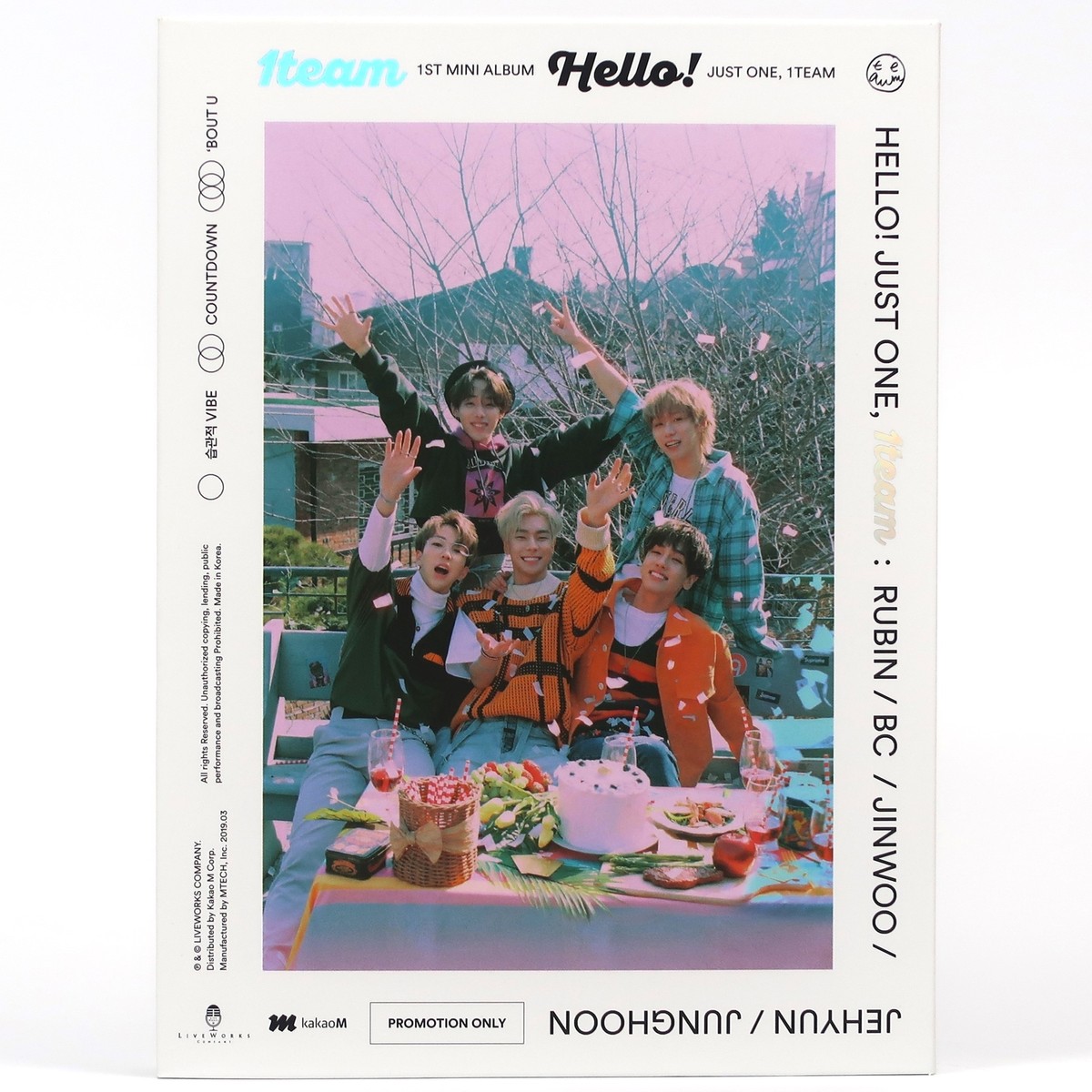 1TEAM - Hello Signed Autographed 1st Mini Album CD Promo 2019 K