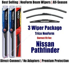 3-Pack Wipers Front & Rear NeoForm fit 2005-2012 Nissan Pathfinder 16240/180/12B