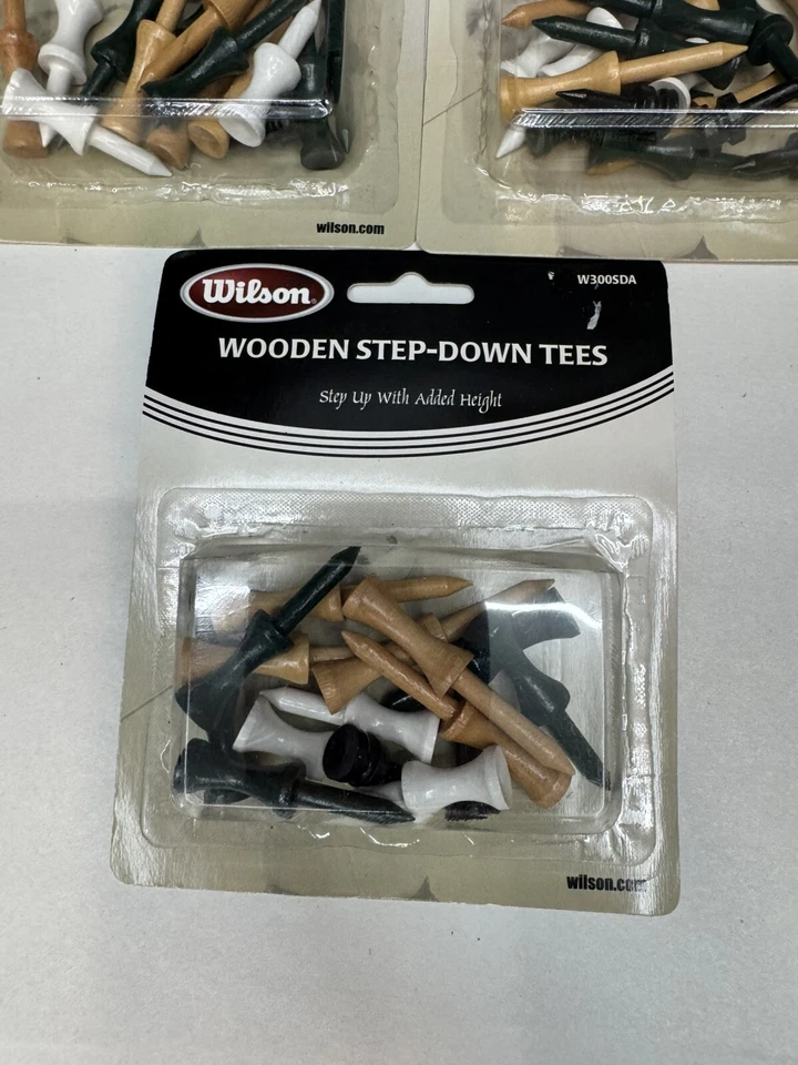 3x Camisetas de Golf Wilson de Madera 15 Tees/Paquete W300SDA NUEVAS Foto 2 de 3
