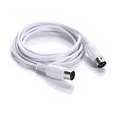 MIDI Cable 5ft Male to Male 5 Pin DIN Plug Connector Music Keyboard Adapter Cord
