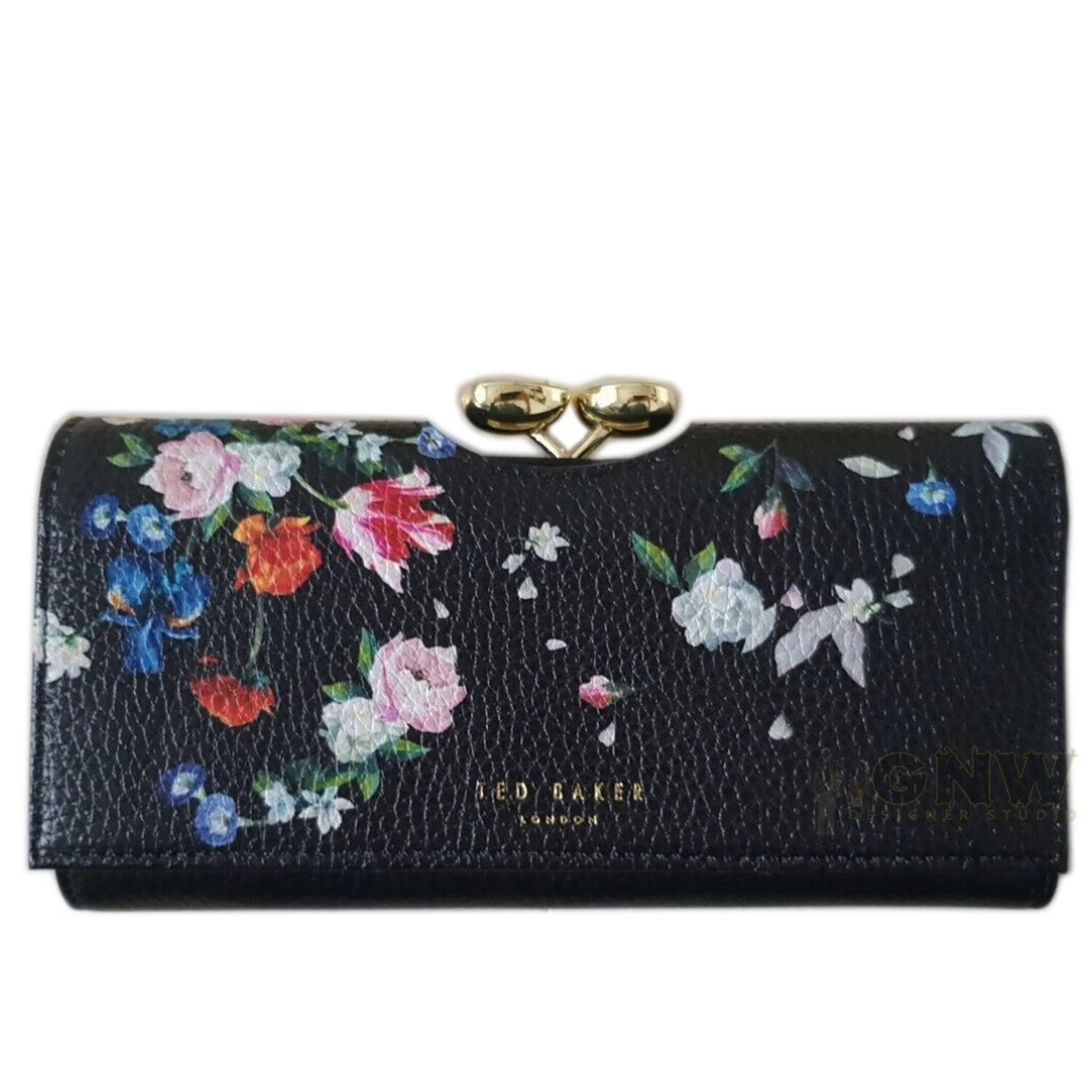 TED BAKER WOMEN S TEAR DROP BOBBLE FLORAL LEATHER PURSE BBLANCH ALESHAS