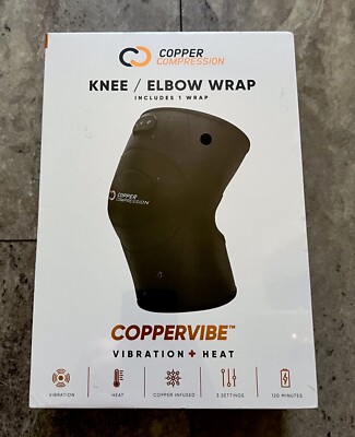 Copper Compression CopperVibe Knee/Elbow Wrap | Vibration + Heat | Unisex