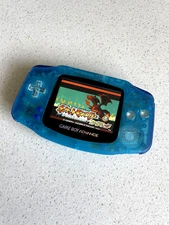 Nintendo Gameboy Advance GBA Game Boy AGB BACKLIT IPS CLEAR BLUE